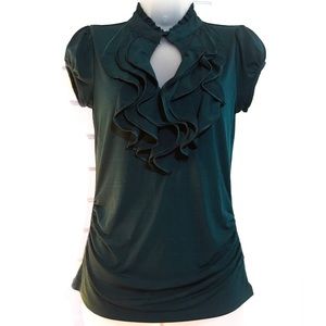 HEARTSOUL | Green Ruffle Blouse - S